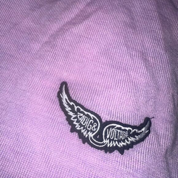 NWTs Zadig & Voltaire Life We Wings Merino Wool Crewneck Size Medium Soft Pink - Picture 7 of 12